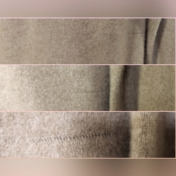 Vintage Soft Beige Thick Cashmere Cardigan - Picture 6 of 8